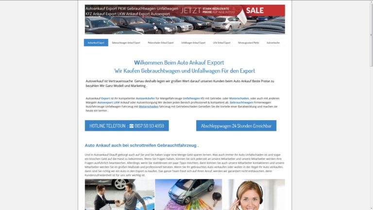 Deutschlandweiten Autoankauf Kfz-Ankauf-Export Rheine gehen die angekauften KFZ in den Export