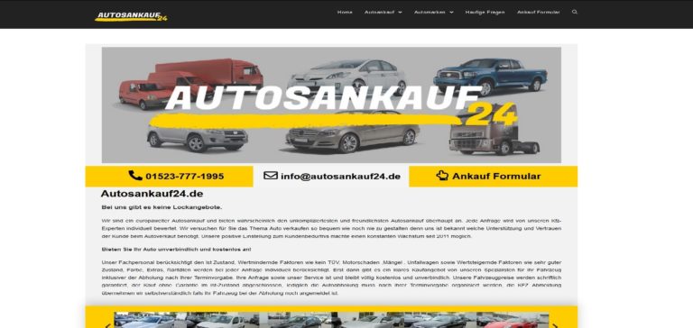 Autosankauf24.de ist Ihr faire Partner in Sachen Autoankauf