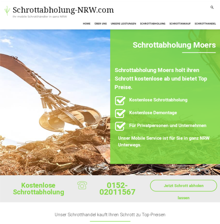 Schrottabholung Moers holt ihren Schrott kostenlose ab und bietet Top Preise