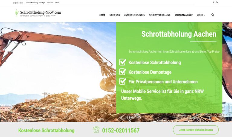 Schrott-Recycling & Schrottabholung in Aachen, Rufen Sie uns einfach an
