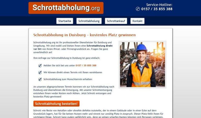 Mobile Schrotthändler in Duisburg ihr professioneller Dienstleister