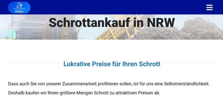 Schrottankauf NRW- Ihr zuverlässiger Schrotthändler in Nordrhein-Westfalen
