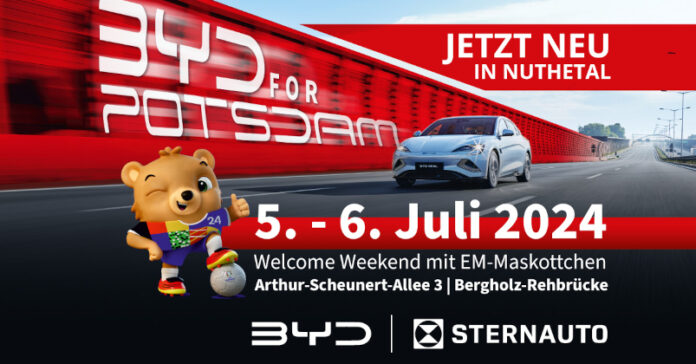 BYD Store in Potsdam: STERNAUTO erweitert Angebot